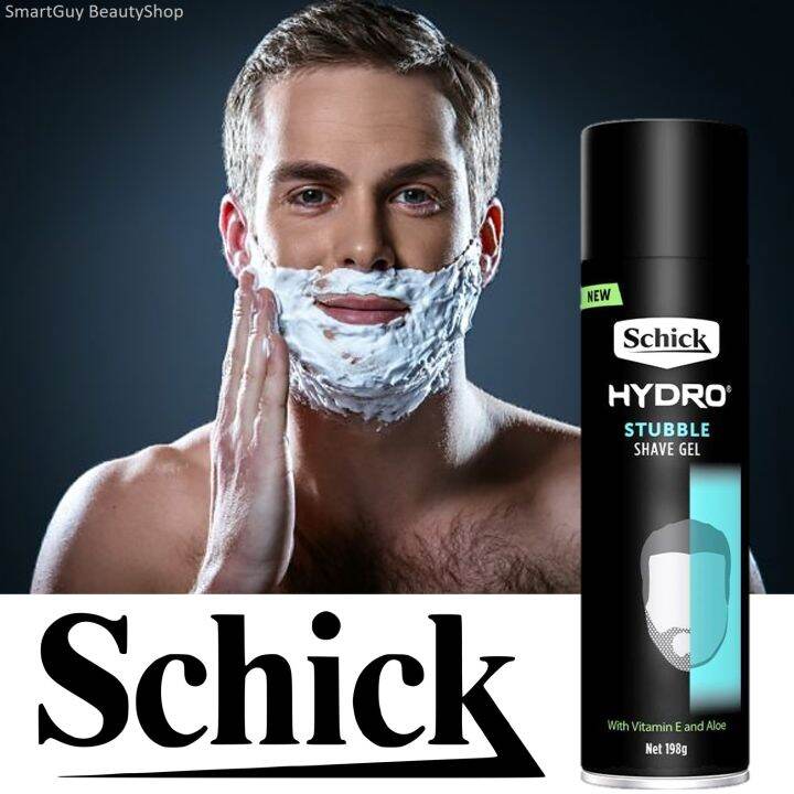 Schick Hydro Stubble Shave Gel 198g โฟมเจลโกนหนวดสูตรพิเศษเพื่อการดูแล