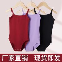 ▲☊ The new childrens sling one-piece exercise suit summer girls grade-examination performance costumes can open ballet body suits