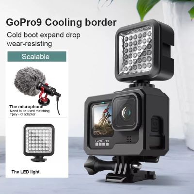 กรอบเฟรม Gopro 10 9 ABS Plastic Frame Mount Protective Case For GoPro HERO9 Black Housing Cover with Buckle Basic Mount