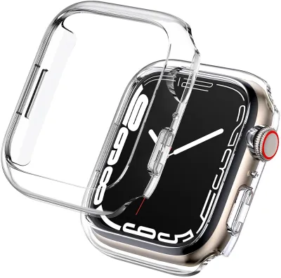 Glass Cover For Apple Watch Case 45mm 41mm 44mm 40mm 42mm 38mm Bumper Tempered Case Screen Protector Iwatch Series 8 7 6 SE 5 3
