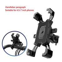 Bicycle Phone Mount 360 View Universal Motorcycle Phone Holder For 4.7-7 Inch Cell Phone Stand Shockproof Bike Phone Holder