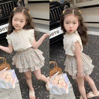 CUTE BABY?พร้อมส่ง?ชุดเซ็ทเด็กผู้หญิง เสื้อ+กระโปรงกางเกง ชุดสำหรับเด็กผู้หญิง(866)