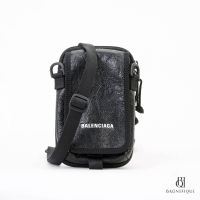 BALENCIAGA PHONE BAG BLACK CALF BHW