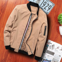 Baseball Jacket with One Zipper Male Casual Streetwear Business Slim Fit Windbroof Coat Men Clothing Plus Size Waterproof Suits