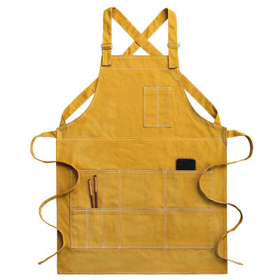 Solid Denim Pocket Shop Cooking Baking Accessories House Cleaning Chef Pinafores Canvas Hairdresser Apron Kitchen Accessories