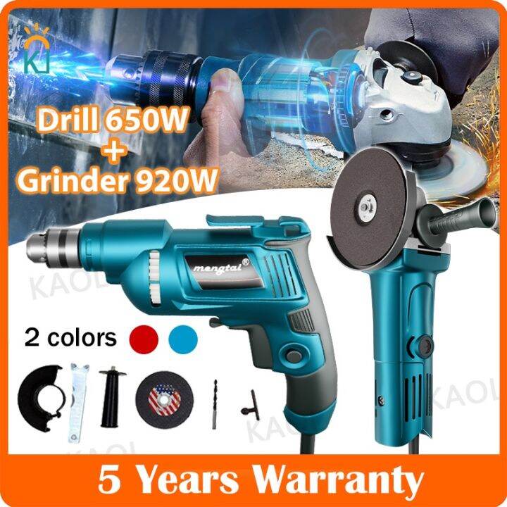 Malaysia Original KAOL ANGLE GRINDER 920W+ELECTRIC DRILL 650W SET ...