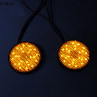 MARBIT รถจักรยานยนต์24 LED เบรคหยุดคำเตือนสะท้อนแสงไฟท้ายไฟท้าย