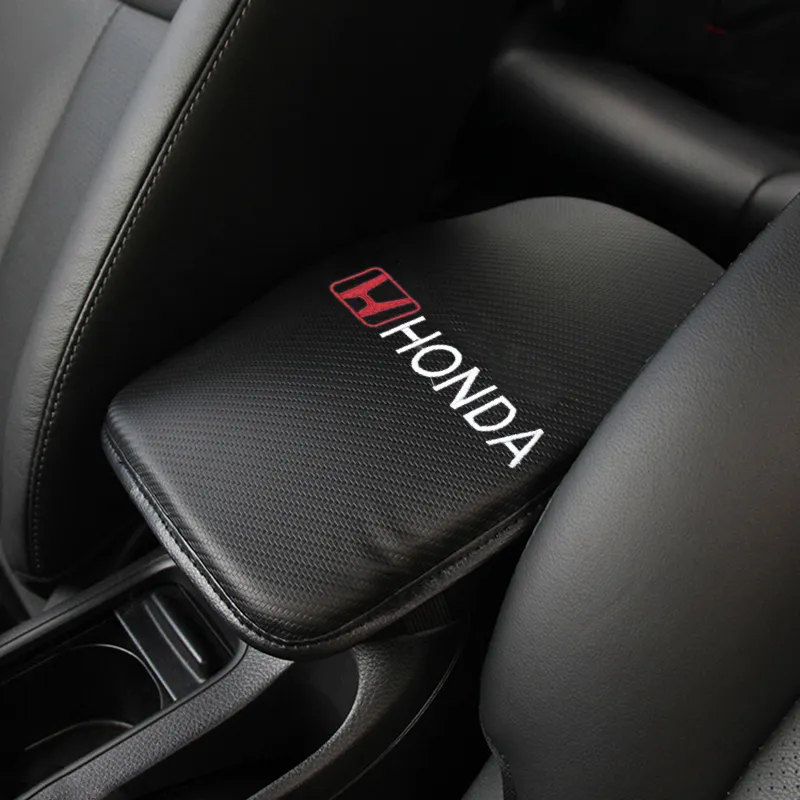 Carbon Fiber Car Armrest Box Protective Pad Interior Accessories for Honda  Fit City Civic HRV CRV Beat Jazz Accord Vision Crosstour Odyssey Insight  Elysion CRZ Vezel