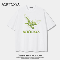 ACRTCA เสื้อยืดแขนสั้นสำหรับสำหรับทั้งหญิงและชาย,เสื้อยืดแขนสั้นทรงหลวมผ้าฝ้ายแขนครึ่งเสื้อยืดพิมพ์ลายสำหรับใส่ในบ้าน