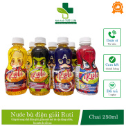 Nước bù điện giải Ruti vi cam, chanh chai 250ml giúp bổ sung nước