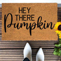 Hey There Pumpkin Doormat Decorative Patio Entrance Door Mats for Indoor Outdoor Entryway