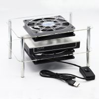 【hot】⊕  USB Cooling Rack With Router Optical Modem TV Hard Driver Disk 12cm Silent Sink