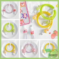 IHBNEP เครื่องม้วนเคสป้องกันแบบนิ่มฝาครอบสายชาร์จสายข้อมูลเครื่องชาร์จสายเคเบิลป้องกัน