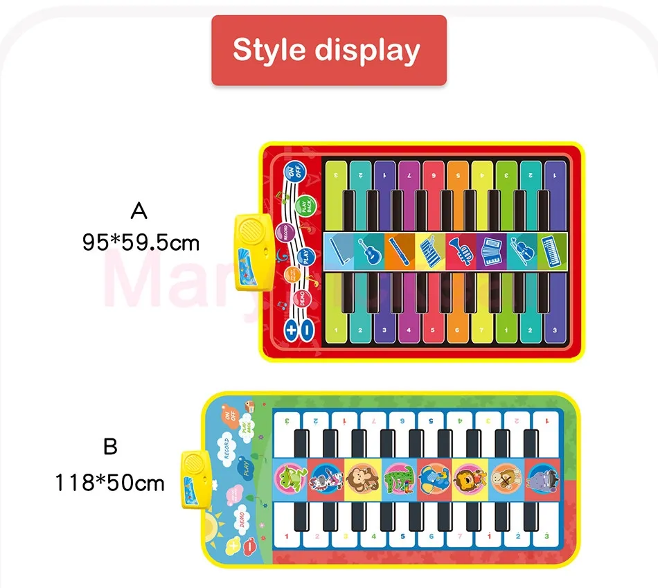 Tapete De Piano Musical Infantil, Manta Para Piano Musical