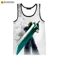 2023 New Game Final Fantasy 3D Printed Tank Tops Men Summer Vest Women Casual Sleeveless T-shirt Hip Hop Oversized T-shirt