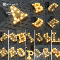 BRICK HOUSE ไฟตัวอักษรภาษาอังกฤษ A-Z / ไฟประดับตกแต่ง LED Light Up Letter