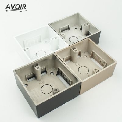 Avoir 86 Type Mounting Junction Box Surface Wall Stash Switch Socket Case Plastic External Installation Outlet Box White Black Power Points  Switches