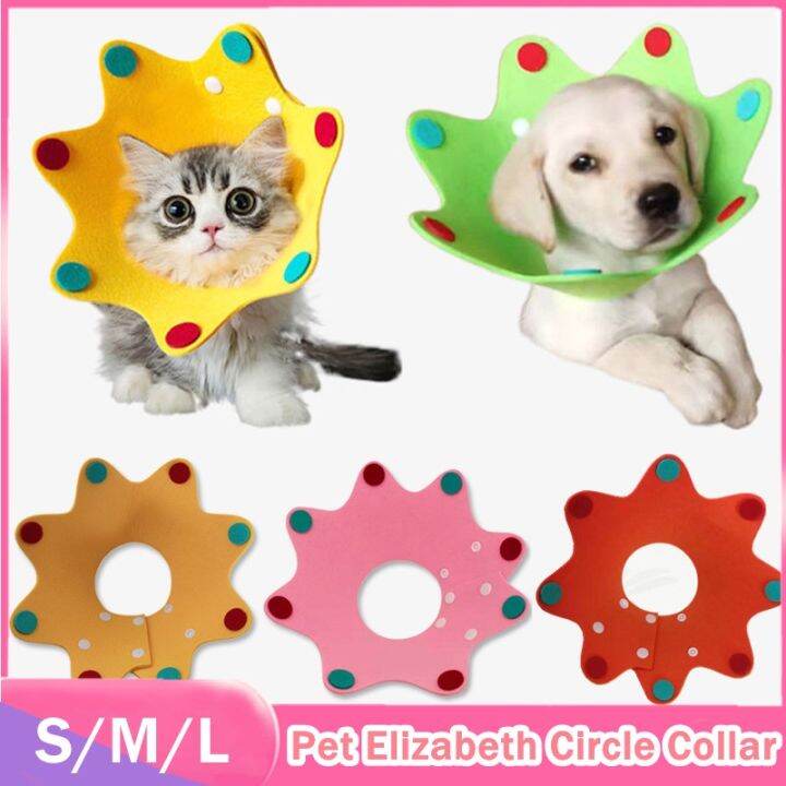 Pet Collars Cute Flower Shaped Cat Dog Collars Adjustable Recovery