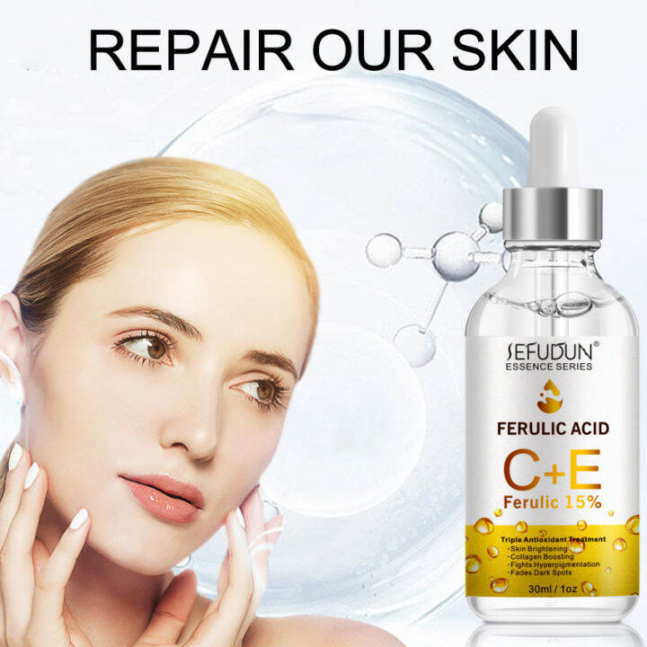 30ml Ferulic Acid Essence Skin Brightening Collagen Boosting Facial Serum Lazada