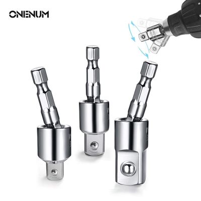 ONENUM Socket Hex Handle Wrench Professional 1/4 3/8 Wrench Drill Bit Accessories 360 Degree Swivel Connector Sleeve Repair Tool