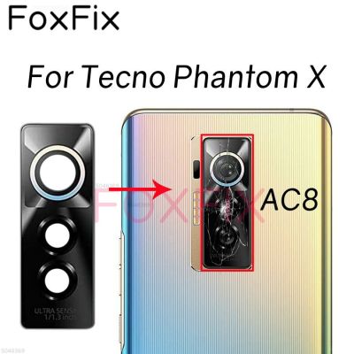 กระจกกล้องถ่ายรูปอะไหล่ด้านหลังด้านหลังสำหรับ Tecno Phantom X AC8พร้อมกาวติด