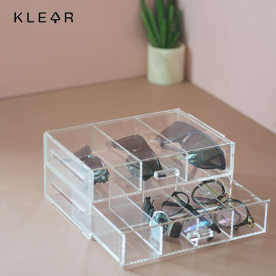KlearObject Glasses drawers กล่องจัดเก็บแว่นตา กล่องลิ้นชัก 2 ชั้น กล่องอะคริลิค กล่องจัดเก็บอุปกรณ์ : KD092  พร้อมส่ง