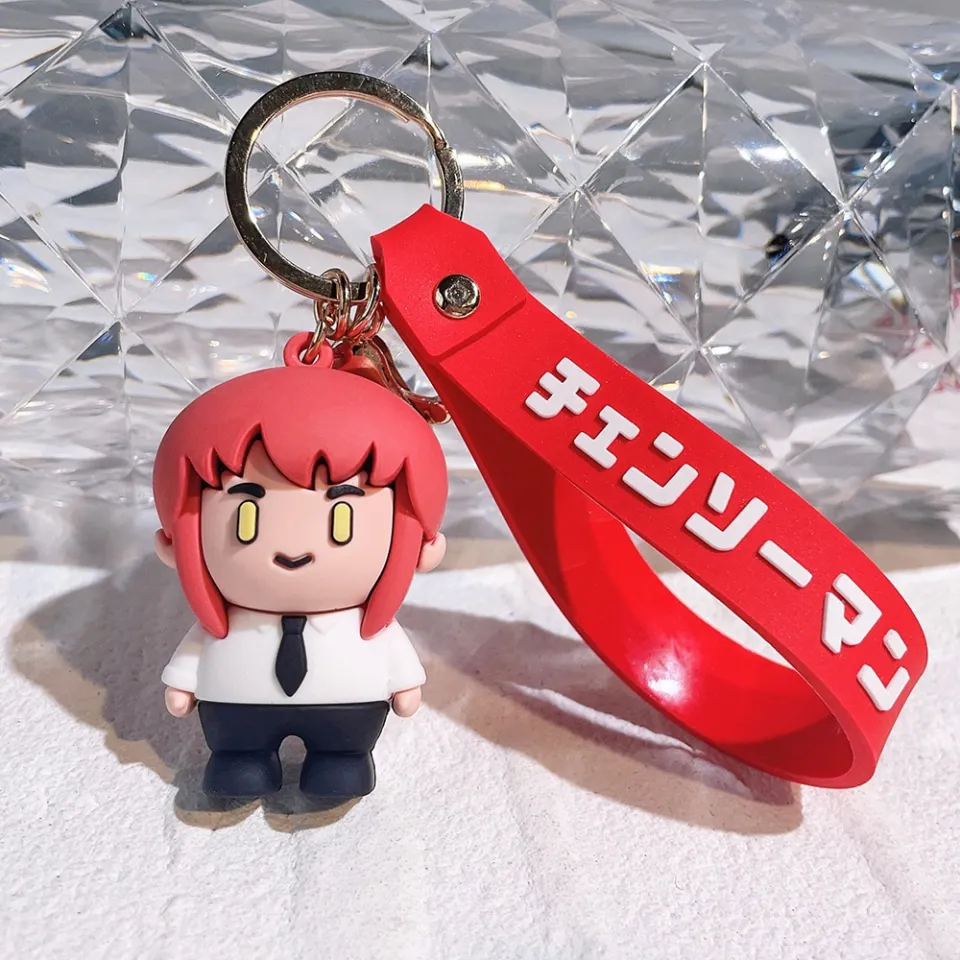 Anime Chainsaw Man Temporada 2 Denji Keychain, Black Metal