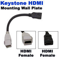 สาย HDMI สำหรับหน้ากากแลน Keystone HDMI Mounting Wall Plate Connector With 20CM Flexible Cable 2K 1080P