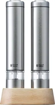 Russell Hobbs Battery Powered Salt and Pepper Grinders 23460-56 - Stainless  Steel and Silver