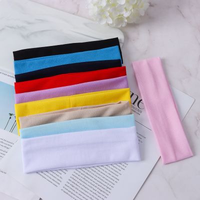2022 New Yoga Hair Bands Solid Color Sports Elastic Headbands Ribbon Fitness Yoga Headwear for Women Hair Accessories