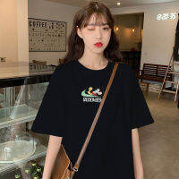 chaochao shop เสื้อยืดแขนสั้นแฟชั่นสตรี รูปแบบการ์ตูนน่ารัก ขายตรงจากโรงงาน #HAN SY SOCIETY