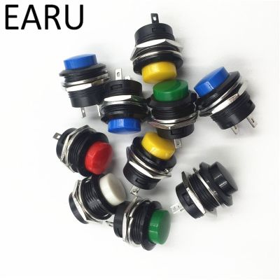 10pcs DIY Momentary Mini Round Push Button Switch OFF-(ON) Installing Hole 16mm Factory Online Wholesale 6A125V/AC 3A 250V