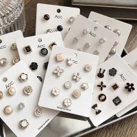 hot【DT】 Brooch Pin Set Womens Small Rhinestones Lapel Pins Sweater Shirt Fixed Decoration Accessories