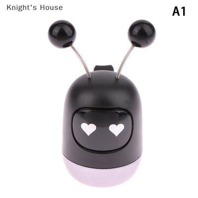 Knights House เครื่องฟอกอากาศในรถ1ชิ้นคลิปติดช่องแอร์หุ่นยนต์ขนาดเล็กสุดสร้างสรรค์สำหรับรถยนต์ช่องระบายอากาศน้ำหอมกลิ่นน้ำหอมสำหรับรถยนต์