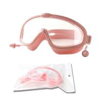 Kids Swimming Goggles Comfortable Silicone Large Frame Adjustable Swim Glasses Children Anti-Fog UV Waterproof Swimming Eyewear Goggles