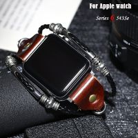 [ladies jewelry]สายหนังสำหรับสายนาฬิกา44มม. 38มม. 40มม. 42มม. Correachhandmade Cowhide BraceletSeries 7 6 5 4 3 Se 41/45มม.