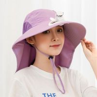 Female summer sun hat the outdoor large eaves uv sunscreen cap men likewise fan fisherman hat