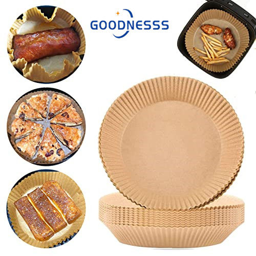 100PCS Air Fryer Paper Liners Disposable 6.3 Inch Round Airfryer Oven  Insert Parchment Sheets Grease and Water Proof Non Stick Basket Liners for  Baking Cooking 