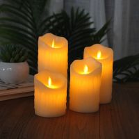 Electronic Real Paraffin Wax Tear-Drop Flameless Candle Light With Realistic Dancing LED Flames For Wedding /Halloween/Christmas