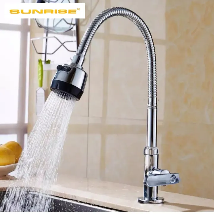 SUNRISE Stainless Steel 360° Flexible Kitchen Faucet ( S-1210) | Lazada PH