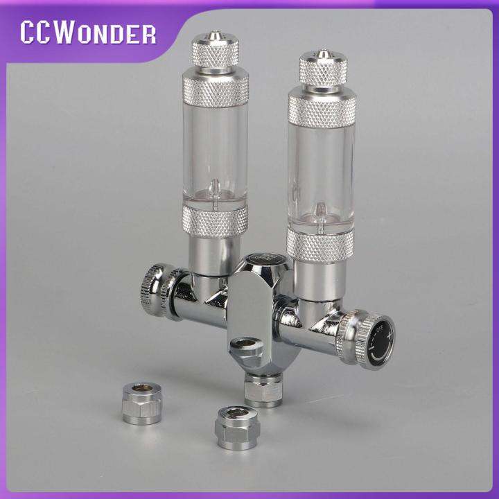CCWonder Aquarium CO2 Splitter Valve Lightweight Compact Portable 2 Way Distributor for Plant