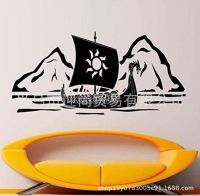 [COD] Best Selling Mountain Flag Boat Pattern Wall Sticker Self-adhesive Removable