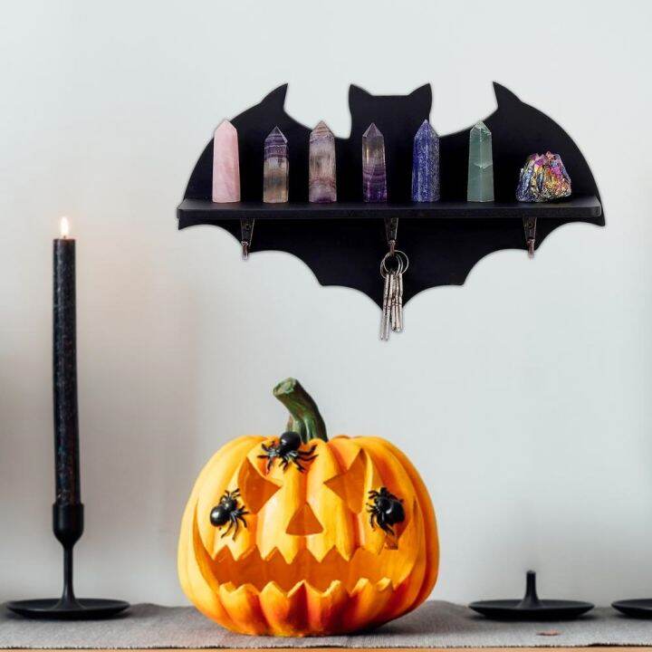 cc-bat-shelf-multi-functional-gothic-spooky-storage-rack-wall-floating-holder-supplies