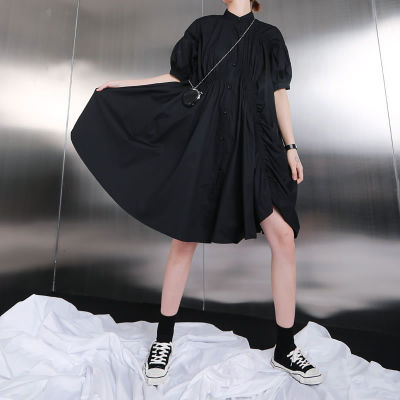 XITAO Dress Women Summer  Short Sleeve Loose Dress