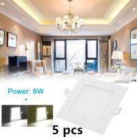 ที่ดีที่สุดขาย 6 W 5 Pcs อลูมิเนียมไฟ LED ฐานสี่เหลี่ยม Light ไฟติดเพดาน Downlight โคมไฟติดผนังดาวน์ไลท์สำหรับห้องนั่งเล่นห้องนอนห้องน้ำโคมไฟแบบพิเศษ