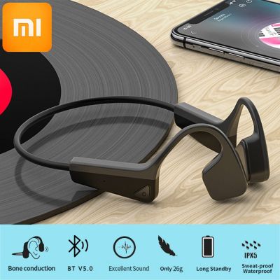 ZZOOI Xiaomi Sports Bone Conduction Headphones Wireless Waterproof Earphone Bluetooth-Compatible Headset with Microphone for Running