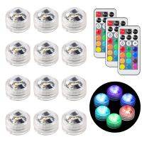 【LZ】┇﹍✷  10-1pcs IP65 Waterproof Submersible LED Lights Remote Control LED Tea Mini Lights Underwater Lamp for Wedding Party Vase Decor