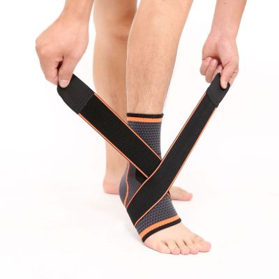RONGJINGMALL เข็มขัด3D สาน1ชิ้น,สายอุปกรณ์ป้องกันเท้าไนลอนแขนรองรับที่ปกป้องข้อเท้าผ้ารัดข้อเท้ายืดหยุ่นอุปกรณ์พยุงข้อเท้าผ้าพันแผล