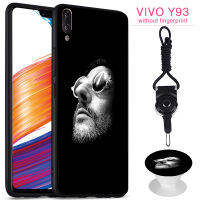 เคสซิลิโคนนิ่มสำหรับ VIVO,เคสโทรศัพท์ไม่มีลายนิ้วมือพร้อมขาตั้งโทรศัพท์ลายเดียวกันและเชือกสำหรับ VIVO V1818T /V1818A/Y93 (ไม่มีลายนิ้วมือ)