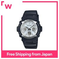 AWG-M100S-7AJF โซลาร์ CASIO นาฬิกาข้อมือสีดำคลื่นวิทยุ G-SHOCK สีดำ